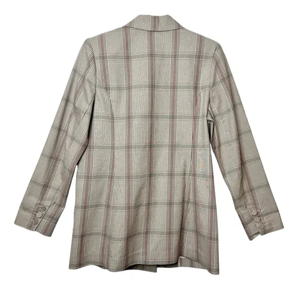Cabi Sleuth Structured Plaid #5470 Women’s Double Breasted Longline Blazer Sz 10 - Picture 11 of 14